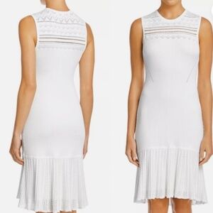 NWT Bailey 44 'Evalina' White Ribbed Knit Dress Sz Sm Retail $248